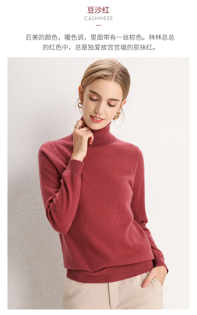 de cashmere puro feminino jumpers quentes macios