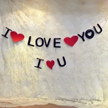 I Love You латте художественный баннер бандаж предложение Свадебный дом наряды буквенные вечерние нетканые креативный подарок на день Святого Валентина