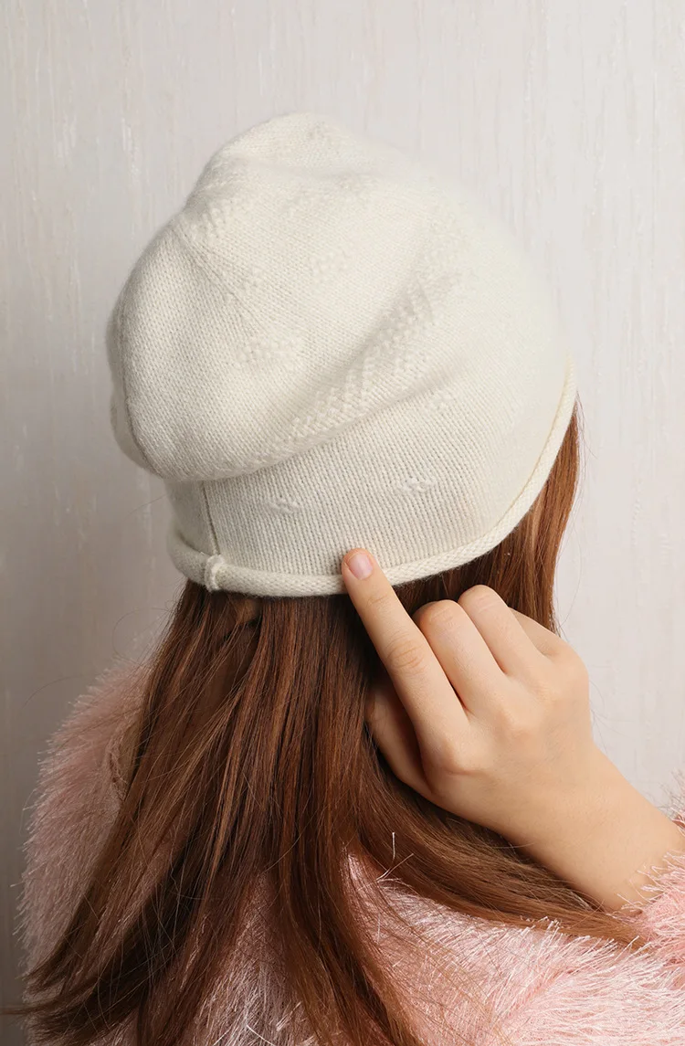 Вязаная 100 кашемировая женская шапка Осень Зима Новинка унисекс цветная жаккардовая дизайнерская модная теплая вязаная шапка корейский стиль