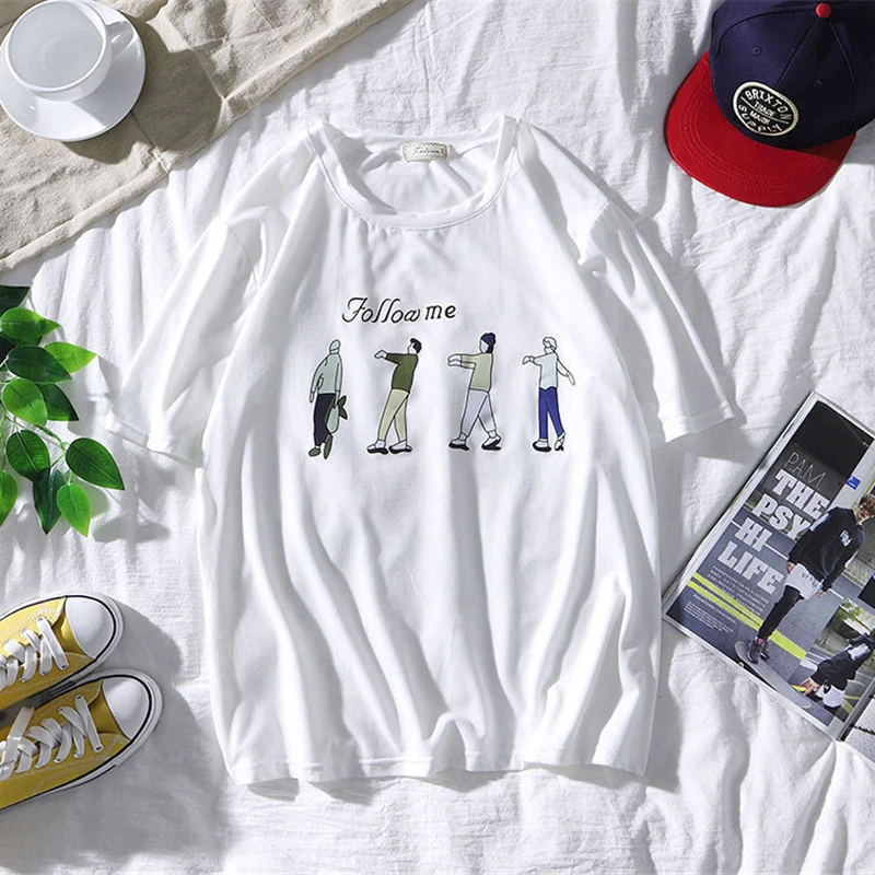 Мода Harajuku женские футболки Летние Повседневное короткий рукав с круглым вырезом, футболка, детская одежда с фруктовым принтом, Женская белая футболка, топы