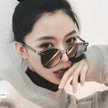 

WeChat hot Korean sun glasses men's and women's retro round frame sunglasses ins fashion fashion internet red street sunglasses