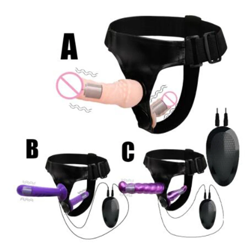 Strap On Double Vibration Dildos Anal Ultra Elastic Harness Belt Dual Penetration Adult Product Fidget Sex Toy For Women Lesbian | Красота и