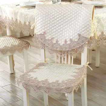 

Home Unique Proud Pink Lace Chair Pad Chair Cushion Beige Anti-skid Chair European Style Office Chair Pad Home Decor