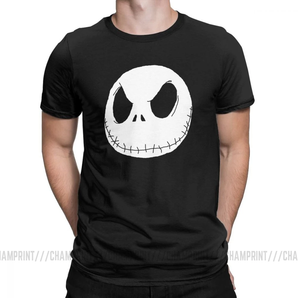 Футболка Jack Skellington мужская с рисунком черепа кошмара перед рождеством коротким