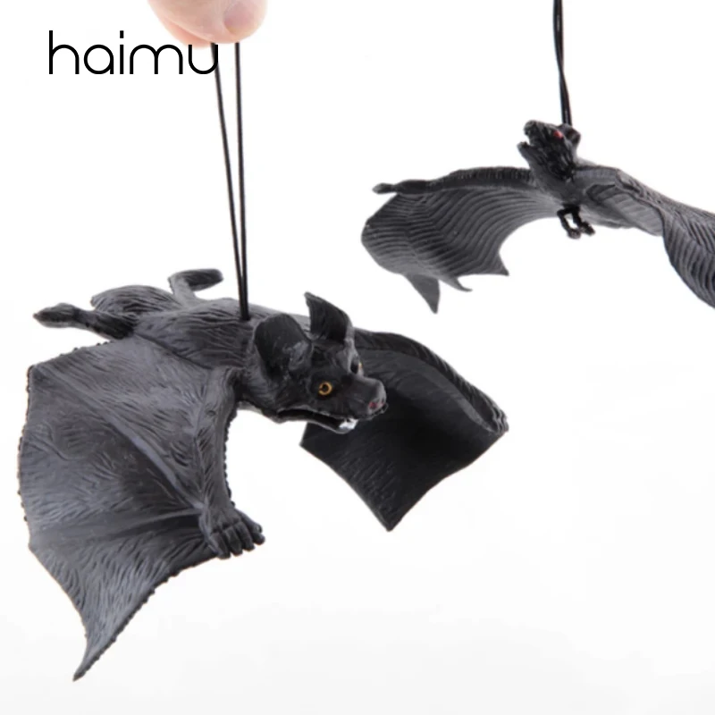 

0ne Set of 5 Halloween Super-large Simulation Bat Toy Animal Party Cosplay Props Rubber Tricky Pendant Decoration Bats