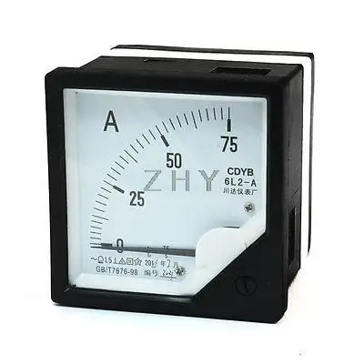 

Plastic Shell AC 0-75A Fine Tuning Analog Ampere Meter Amperemeter