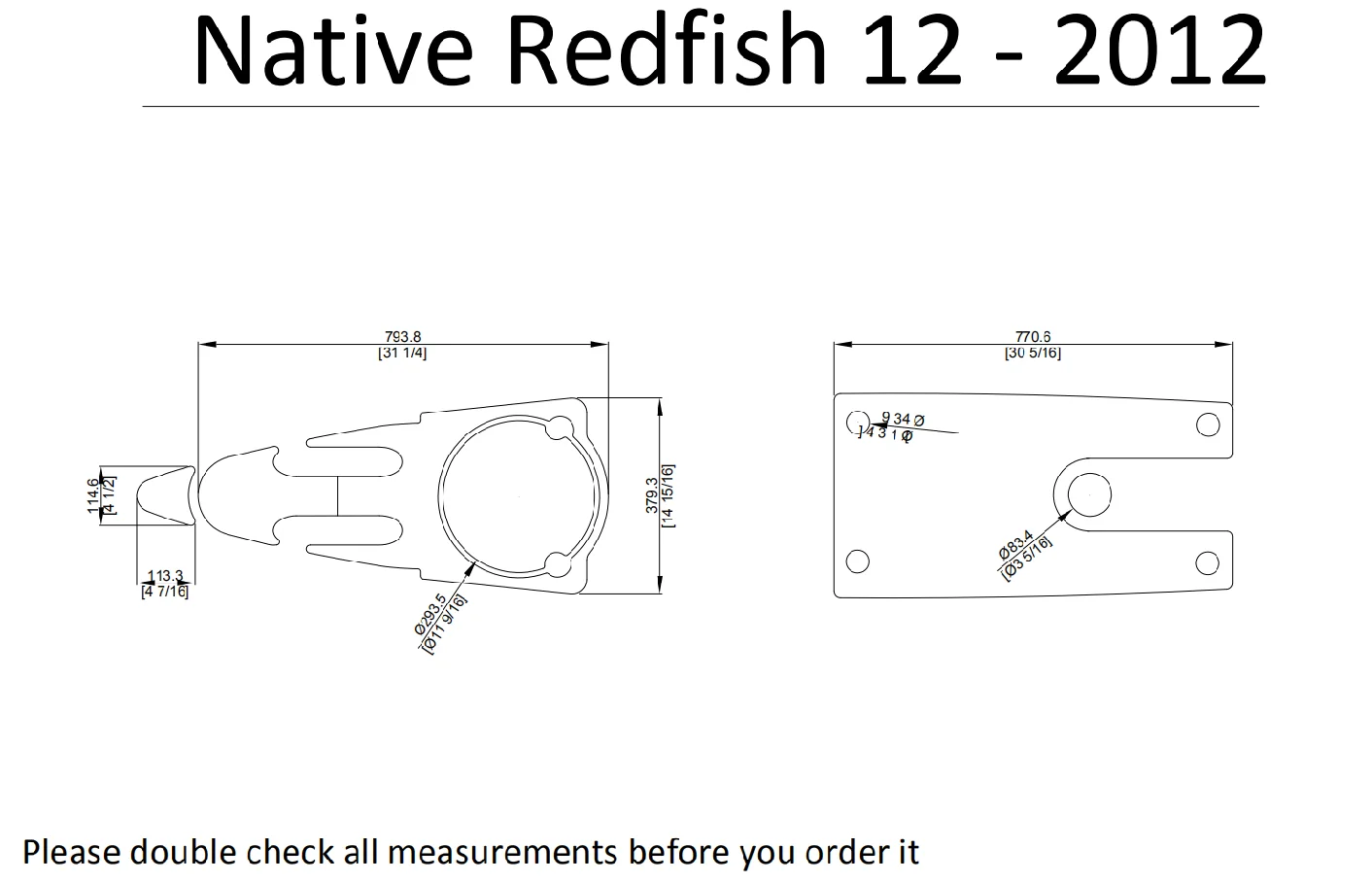 2012 NIC Redfish 12 Каяк Лодка EVA настил КОВРИКИ НАБОР 1/4"
