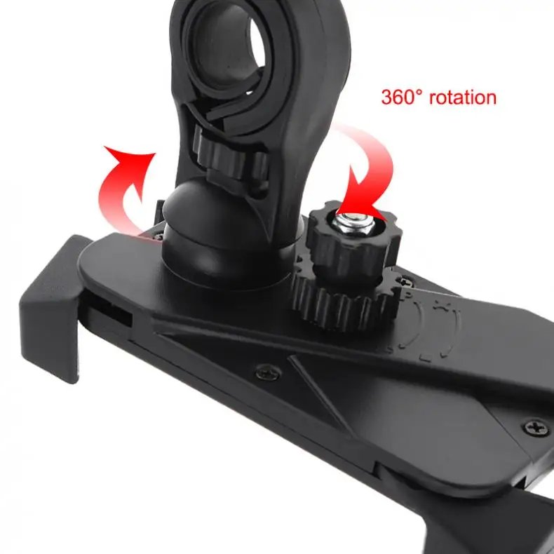 Black Universal Motorcycle Mobile Phone Navigation Fixed Bracket Bicycle Motorbike Accessories for 3.5-7 Inch Mobile Phones