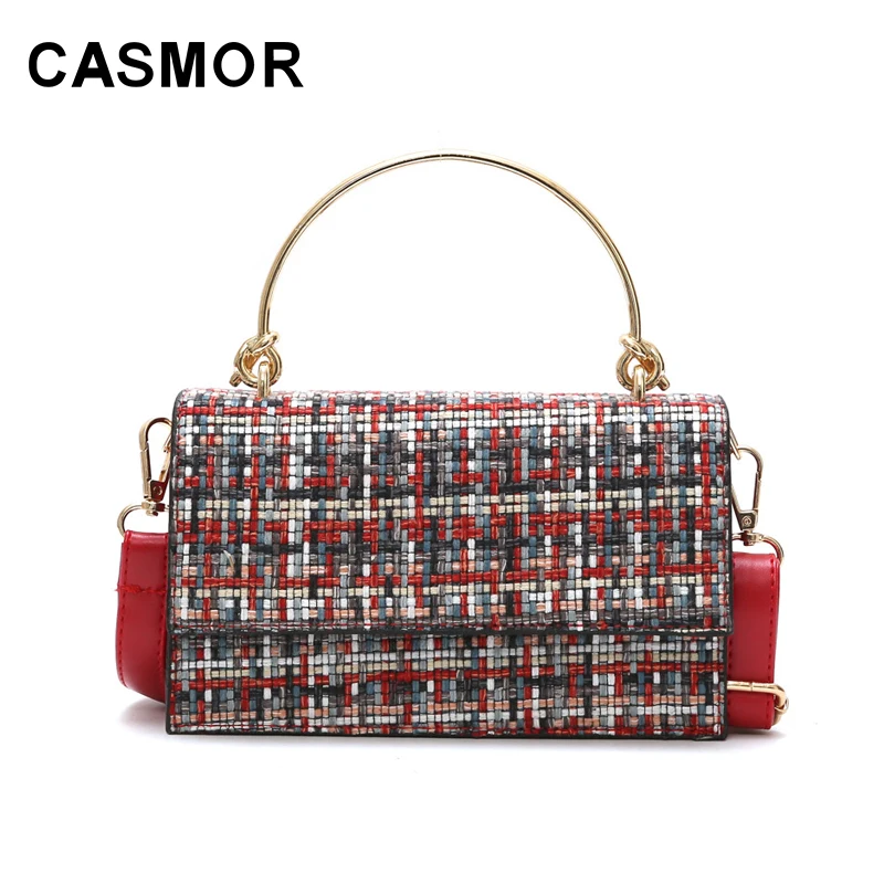 

CASMOR Wool Tote Bag 2019 Winter Fashion New Female Flap Ladies Chain Crossbody Bag Women Evening Bag