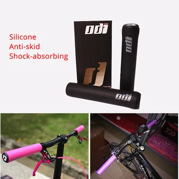 

ODI 2PCS Bicycle Handlebar Grips Silicone MTB Bicycle-grips Anti-skid Shock-absorbring Soft Bike Handle Bar Grips Cycling Pasts