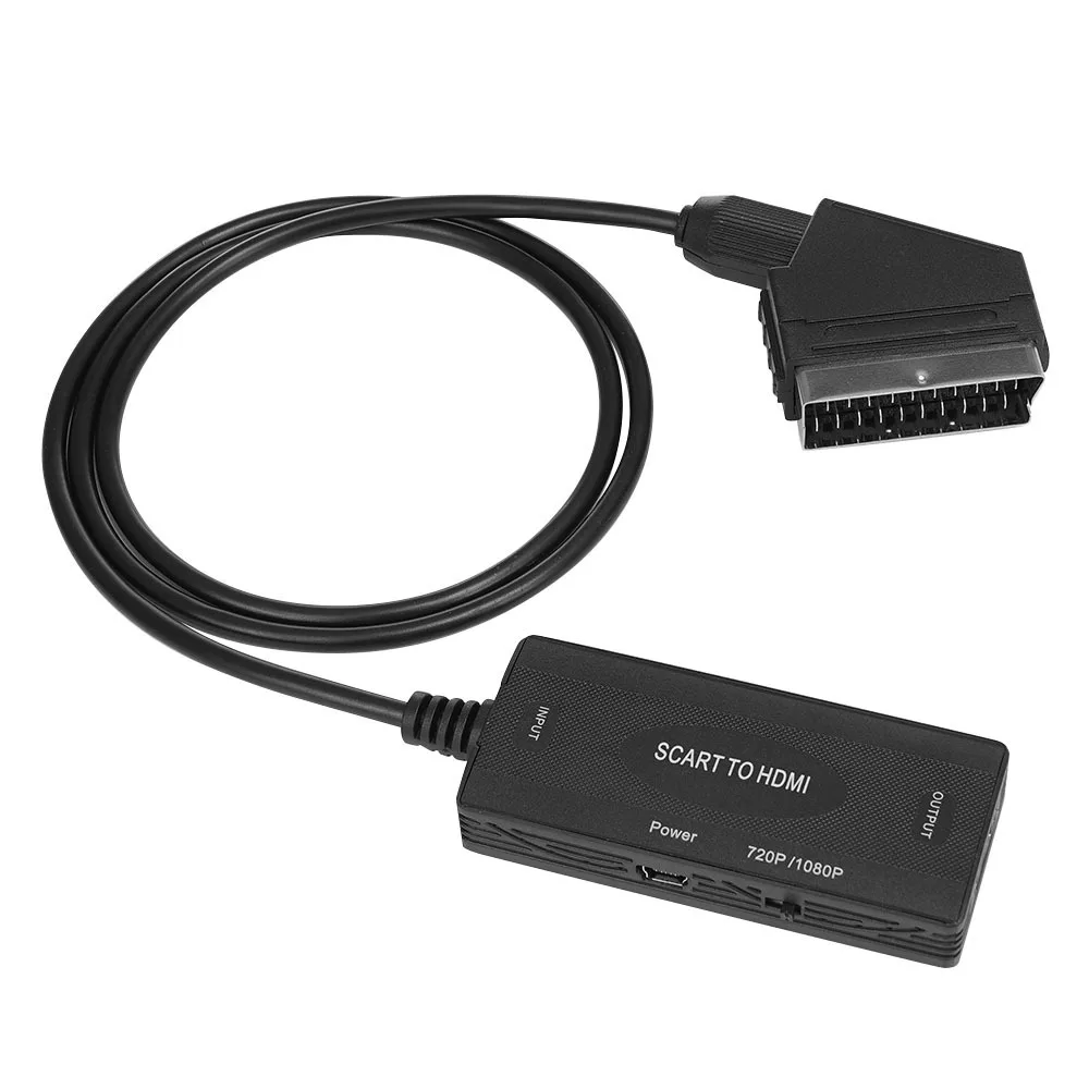 Scart To Hdmi Converter With Cable, Wrugste Scart In Out Hd 720p/1080p Audio Converter Adapter For Hdtv Dvd - - AliExpress