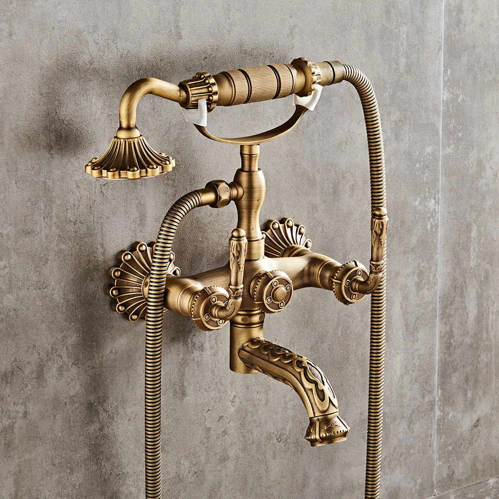 

European To Fake Something Antique Simple And Easy Shower Suit Shower Room The Imperial Concubine Bathtub Water Tap Income Wall