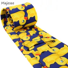 Галстуки Для женщин Забавный животный принт желтый Kawaii милые Для женщин s галстуком-бабочкой в стиле унисекс в стиле Харадзюку для пар, подходит ко всему, Повседневное японский Стиль ежедневно шик