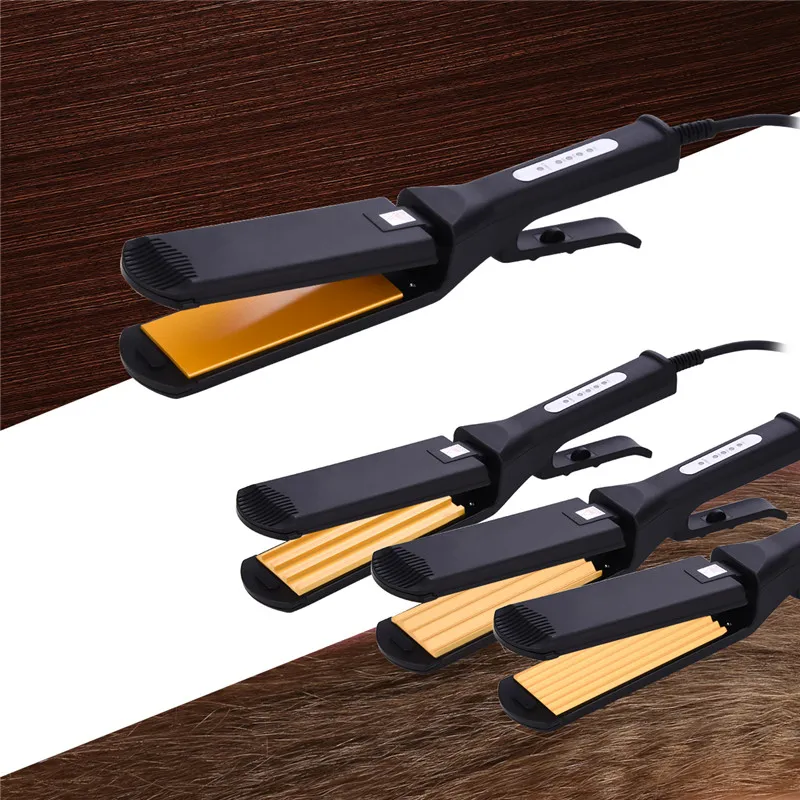 4 in1 Corrugated Hair straightening Iron Styling Tools Hair Crimper Curlers Professional Curling Ir