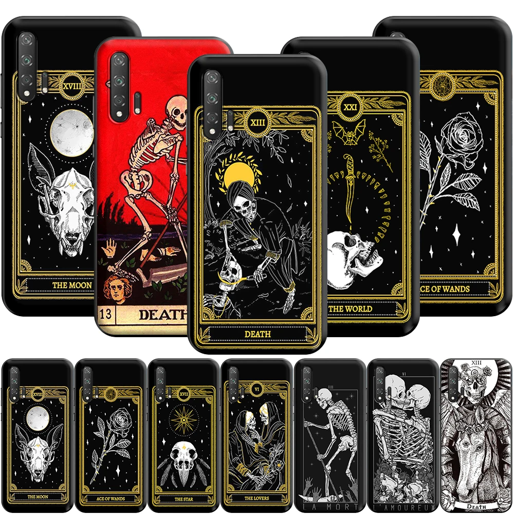 Силиконовый чехол Death Tarot для Huawei Honor V30 30 8 8A 8X 8C 9 9X 10 Note View 20 20S Pro Lite | Мобильные