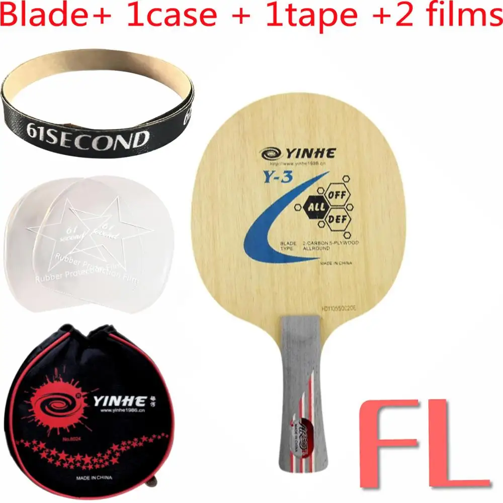 FL with Y 1 case Galaxy Milky Way Yinhe Y-3 Y 3 Y3 5 дерево+ 2 углеродное круглое лезвие для настольного тенниса для ракетки для пинг-понга - Цвет: FL with Y 1 case