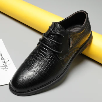 

Brand Business Men Dress Shoes Male Two Style Comfy Leather Men's Shoes Spring Men Office Footwear Plus Size Man Formal Shoes