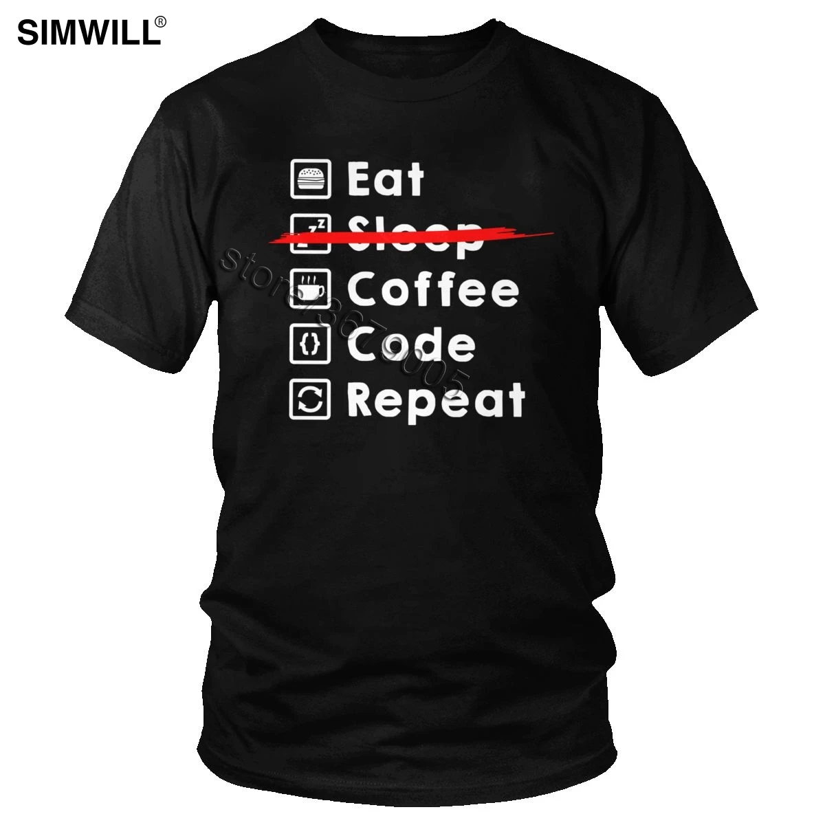 Футболка мужская с надписью Eat Coffee смешная хлопковая тенниска Humor