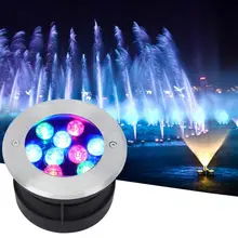 AC 12V LED havuz ışığı IP68 Su Geçirmez Paslanmaz Çelik Sualtı Lamba Park Çeşmesi Yüzme Havuzu(China)