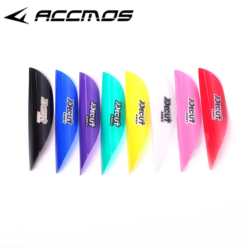 

New 50pcs 1.75/1.56 inch Archery Spin Vanes Spiral Feather Left and Right Wing Arrow Archery With Tape DIY Arrow Accessories