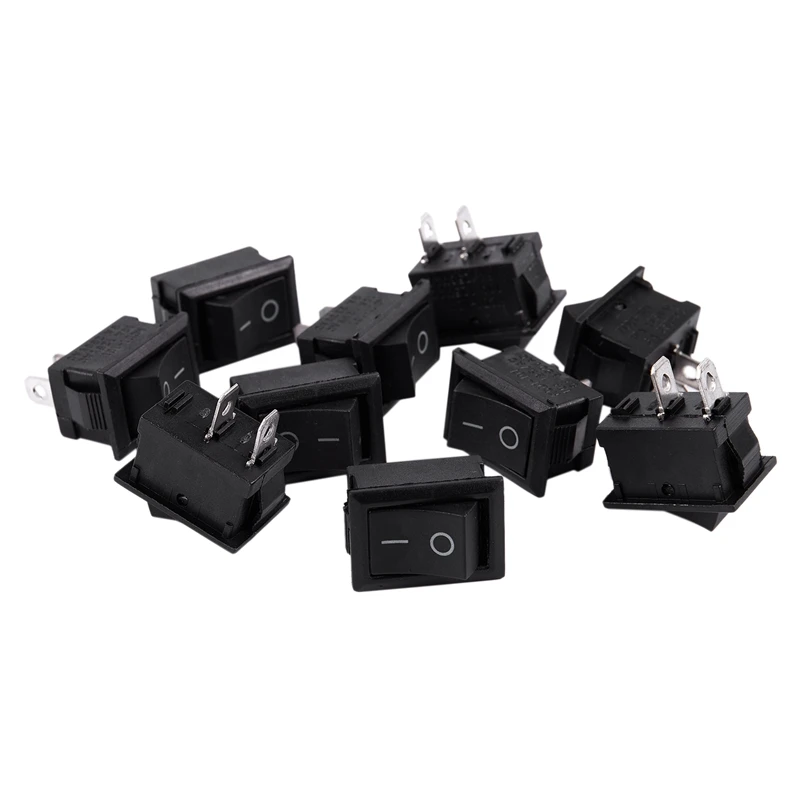 10 шт. AC 6A/250V 10A/125V 2 припоя Луг вкл/выкл Мини лодка кулисный переключатель |