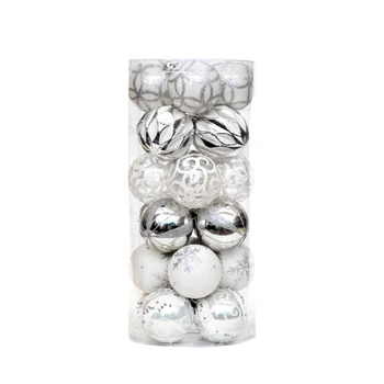 

24pcs/set Shatterproof DIY Ornament Crafts Holiday Christmas Ball Tree Decor Wedding Party Pendant Baubles Hanging Home Festival