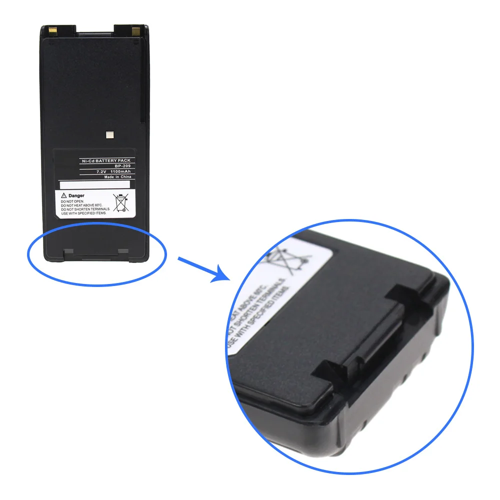 1300mAh Replacement Two Way Radio Battery BP 209 BP 210 BP 222 BP 209N BP 210N 5
