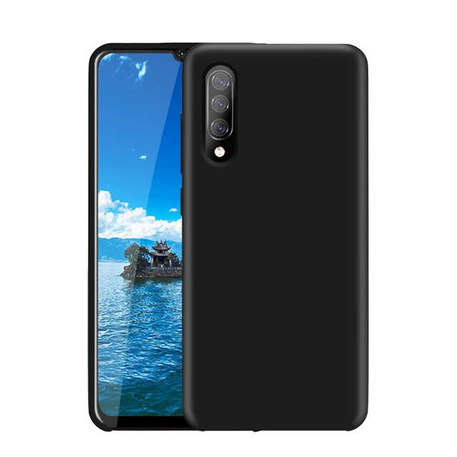 Для samsung A70 A50 A10 A20 чехол-накладка из мягкого жидкого силикона для samsung Galaxy A8 A6 PLUS A9 A7 противоударный чехол-накладка - Цвет: Черный