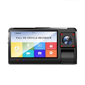 

3-Inch Three Record Tachograph Three-Way 3-Way Lens High-definition Night Vision Reversing Video cardvr