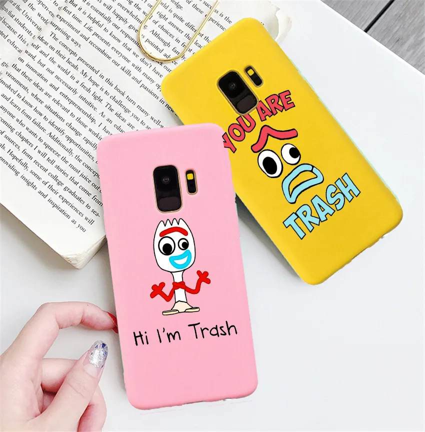 

The Neverending I'm Trash Toy Story phone Case for Samsung Galaxy s8 s9 plus s10 plus s10e lite note 9 yellow Pink Silicone Case