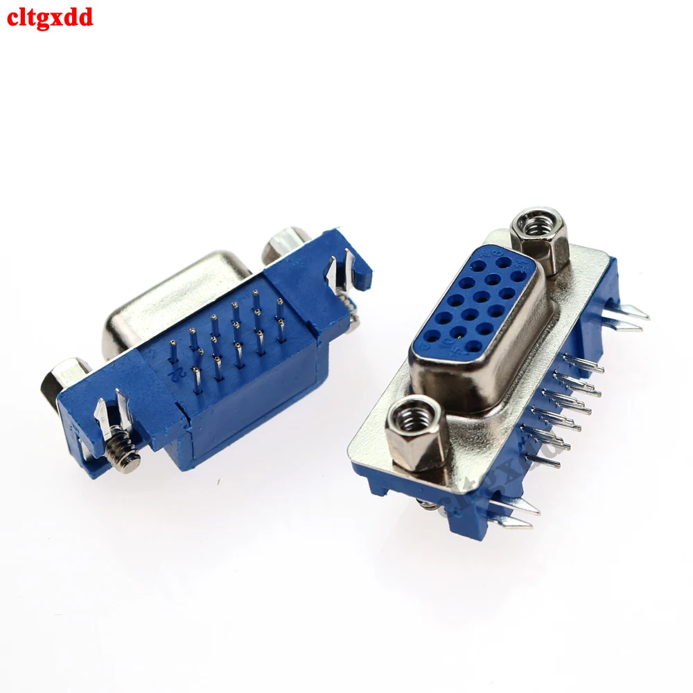 5 шт./лот DB15 DR15 3 параллельных порта линии Blue15 Pin D Sub Женский PCB форма 90 градусов