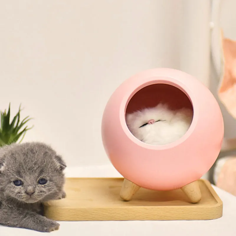 Xiaomi Mijia Youpin Kitty ночной светодиодный светильник креативный подарок для девочки спальня прикроватная лампа для сна лампа для кормления Зарядка Светодиодный светильник для окружающей среды - Цвет: Розовый