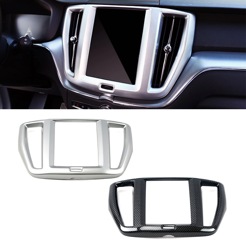 

For Volvo XC60 2018-2020 Interior Center Console Navigation GPS Navigator Frame Trim ABS Decoration Interior Moulding Sticker