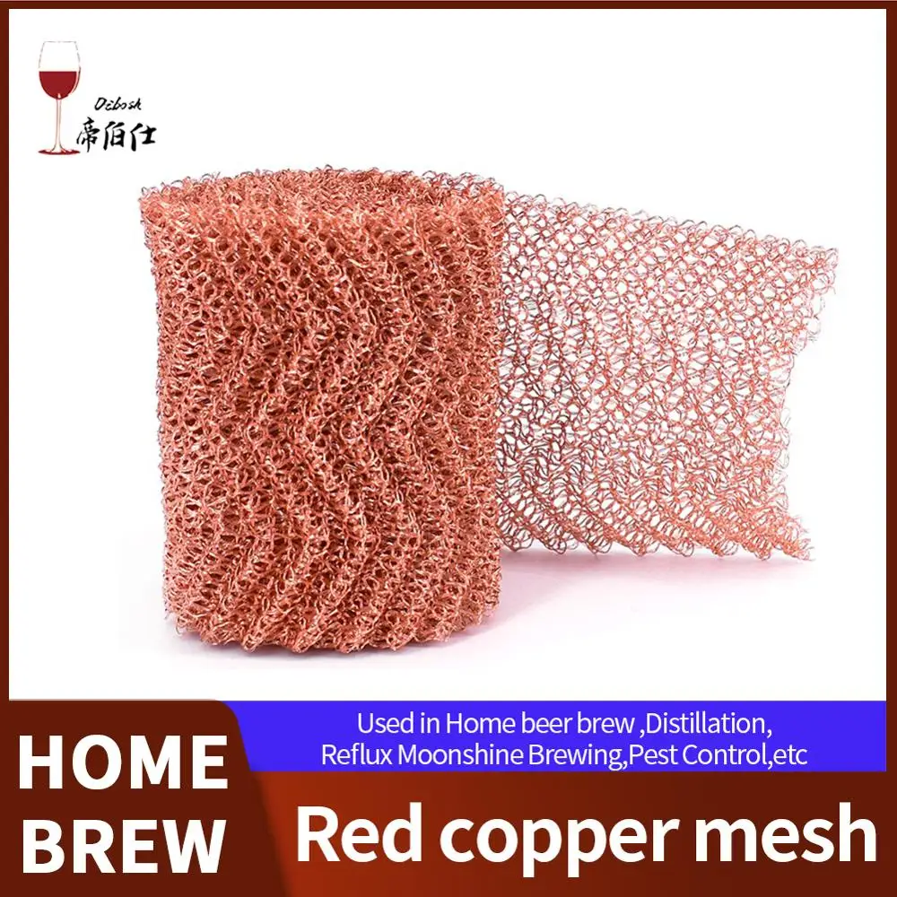

4 Wires Pure Copper Mesh Woven Filter Sanitary For Distillation Moonshine Home Brew Beer 100Mm Width