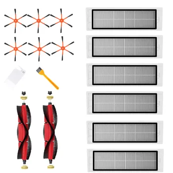 

2xDetachable Main Brush+6xOrange 6-Arm Side Brush+6xFilter+2xCleaning Brush for Xiaomi / Roborock S50 S51 S55 S5 S6 RobotVacuum