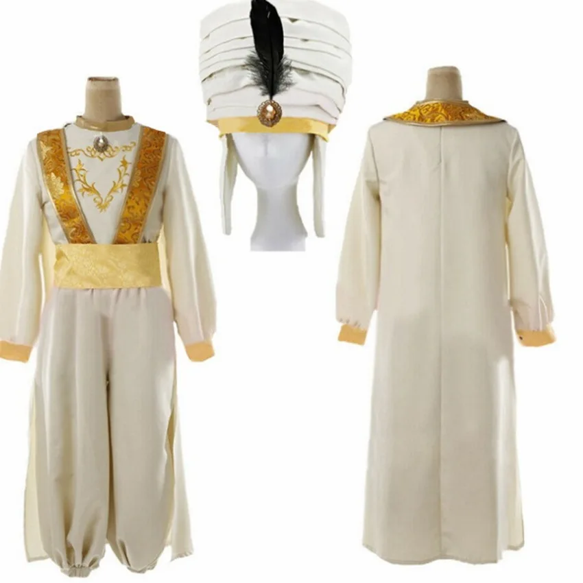 Beste Man Prince Aladdin Lamp Cosplay Halloween Stadium Kostuum Volwassen Kleding Set Broek met Hoed Jasmijn MV Kleding voor Man