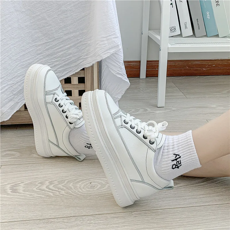 

New Fashion Chunky Sneakers Women Brand Women Sneakers Platform Fashion Sneakers Tenis Casual Shoes Woman basket femme U21-34