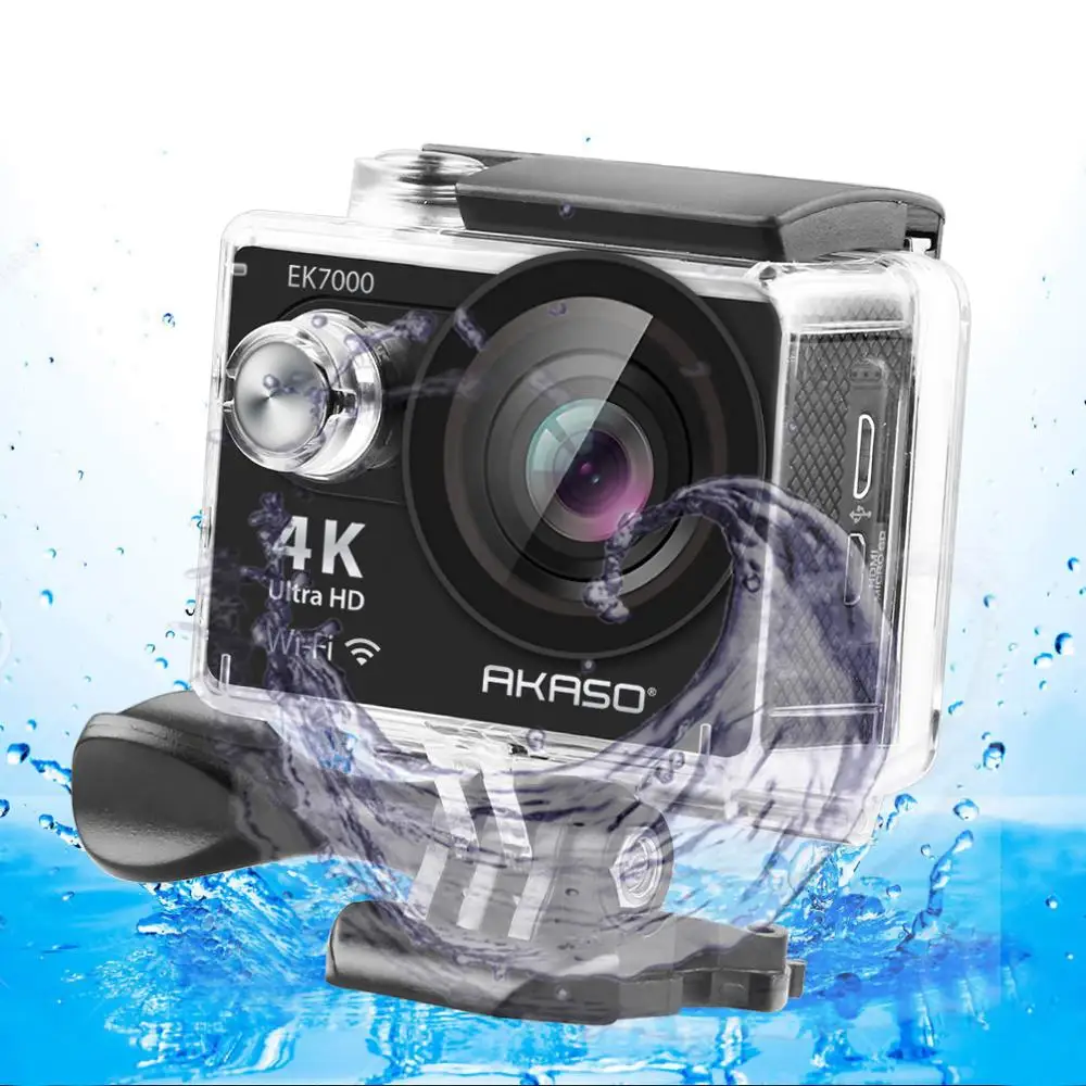 Akaso-câmera de Ação Subaquática com Wi-fi Vídeo para Esportes Câmera de 12mp para Mergulho Radicais hd Ek7000 4k - Image 2