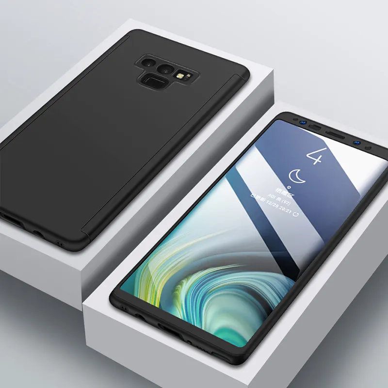 Черный Противоударный полный чехол s для samsung Galaxy S10 S9 S8 Plus S7 S6 Edge S10E чехол жесткий чехол для телефона для Galaxy Note 9 8 10 Pro - Цвет: Черный