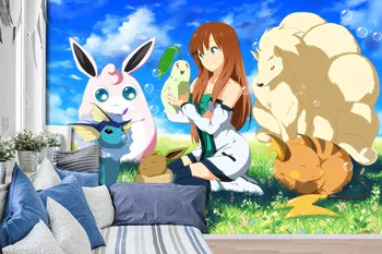 

[Self-Adhesive] 3D Murals For Pokemon 613 Japan Anime Wall Paper mural Wall Print Decal Wall Murals Belly