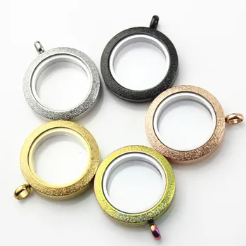 

10Pcs/lot Mix Color 25mm Screw Shine Stainless Steel Glass Floating Locket Floating Charms Memory Locket for Women Jewelry