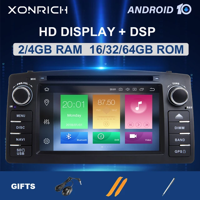 $US $170.72 DSP 4GB 64G Android 10 Car DVD Player For Toyota Corolla E120 BYD F3 2 Din Car Multimedia Stereo GP