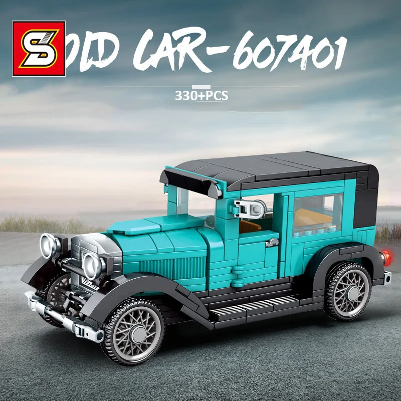 Блоки Sembo классический Винтаж автомобиль mini Roadster строительные кирпичики город