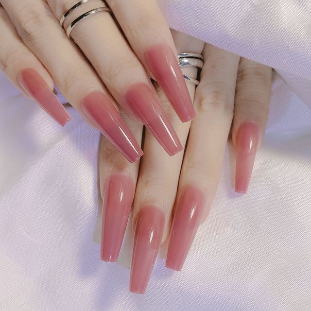 Detachable Coffin False Nails Wearable Artificial French Ballerina Fake Nails Full Cover Nail Tips Press On Manicure Tool