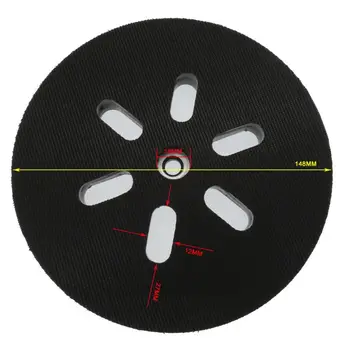 

6 Hole Sanding Pad Sander Backing Pad for Hook Loop Polishing Discs Grinder