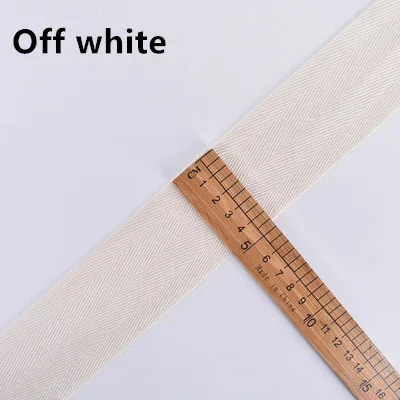 off white 50 мм x 5 метров хлопковая лента с рисунком "в елочку" хлопковые сетчатые лосины бинты трубопровод хлопок с подушками коврики боковая окантовка - Цвет: off white