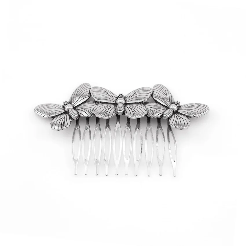 Hair Comb Jewelry Accessories Hair Accessory Hair Headdress Bridal Headwear Classic Vintage Fashion Alloy Retro Butterfly Hair Combs Ancient Style Tiara Bohemia Bride Hair Comb Headdress Jewelry