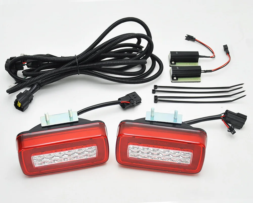  Red/Smoked G class w463 rear bumper LED liights for G wagon G350 G500 G63 G65 rear bumper led fog l - 4000420298529
