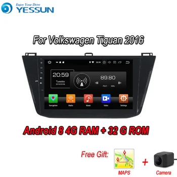 

YESSUN Android 8.0 4G RAM For Volkswagen Tiguan 2016 Car Navigation GPS Multimedia Player mirror link Radio Touch Screen