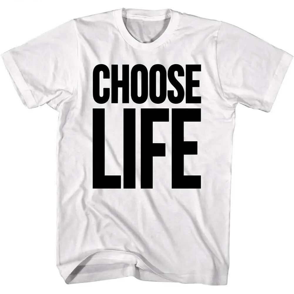 

Wham George Michael Choose Life Men's T Shirt Pop Music Tour Album Merch White